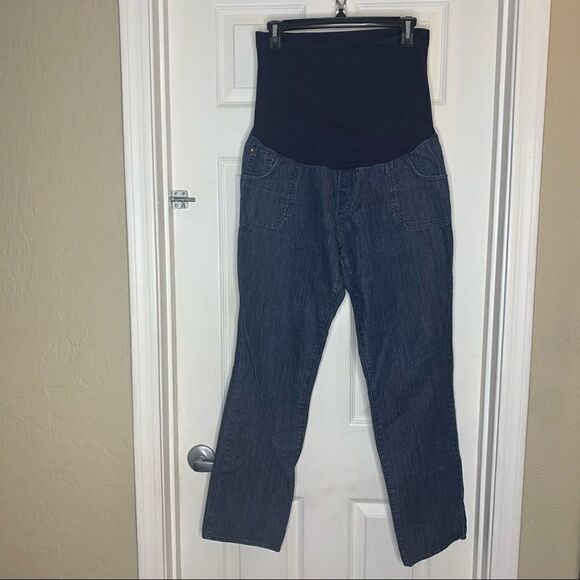 Liz Lange Maternity Jeans Size 8 Full Belly Panel - Picture 4 of 7